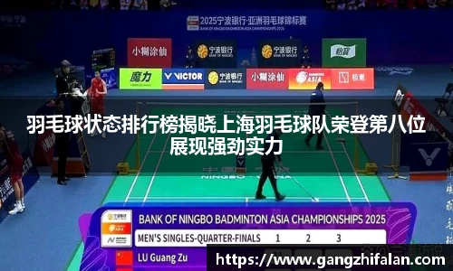 羽毛球状态排行榜揭晓上海羽毛球队荣登第八位展现强劲实力